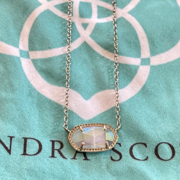 🫧 Kendra Scott Elisa Iridescent Slate Necklace - Picture 1 of 3